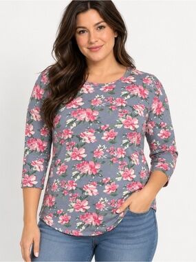 Dear Scarlett Floral Knit Top XL